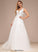 Wedding Wedding Dresses V-neck Alayna With Sequins Lace Tulle A-Line Dress Train Sweep