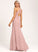 Embellishment Ruffle V-neck A-Line Fabric Floor-Length Silhouette Length Neckline Anya Floor Length Natural Waist Bridesmaid Dresses