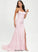 Aria Scoop Sweep Prom Dresses With Trumpet/Mermaid Sequins Train Lace