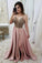 2021 Prom Dress Sweetheart Up Satin With Beads And Sequins Spegetti