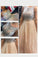 2024 Scoop A Line Prom Dresses Tulle With Beads And