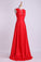2021 Beautiful V-Neck Prom Dresses A-Line Chiffon Floor-Length