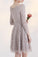 New Arrival Fashion Long Sleeves Temperament Homecoming Dress With Lace Appliques