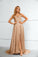 Chic Spaghetti Straps A-Line knitted Print Prom Dresses Side Split