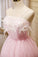 Pink Feather Spaghetti Straps Tulle Short Homecoming Dresses