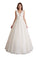 New Arrival Ivory Beading Long Princess Prom Dresses With Lace Appliques