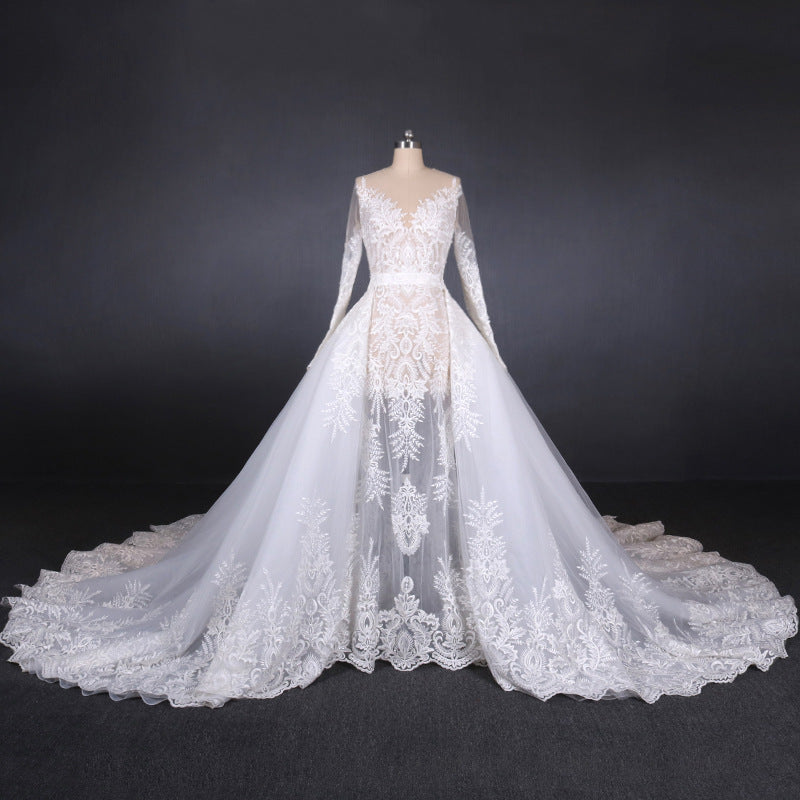 Elegant Long Sleeves Lace Wedding Dresses Beautiful Bridal Dresses