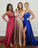 V-neck Long Simple Prom Dresses Prom Gowns Party Dresses