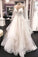 Pretty Ivory Lace Tulle Floor Length Lace Up Elegant Wedding Dresses