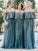 Off the Shoulder Chiffon Slate Gray Mismatched Bridesmaid Dresses Long Party Dresses