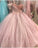 Princess Ball Gown Pink Tulle Off the Shoulder Lace up Homecoming Dresses with Bowknot