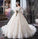 Princess Half Sleeve Ball Gown Wedding Dresses Appliques V Neck Bridal Dresses