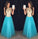 Pd61128 Charming Scoop Tulle Cap Sleeve Open Back High Neck Beads Long Prom Dresses