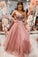 Sweetheart Popular Evening Party Dresses A Line Long Beaded Prom Dresses