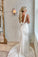 Elegant Mermaid Cowl Neck Satin Wedding Dresses