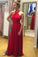 Formal Red Beading Chiffon Open Back Long Flowy Prom