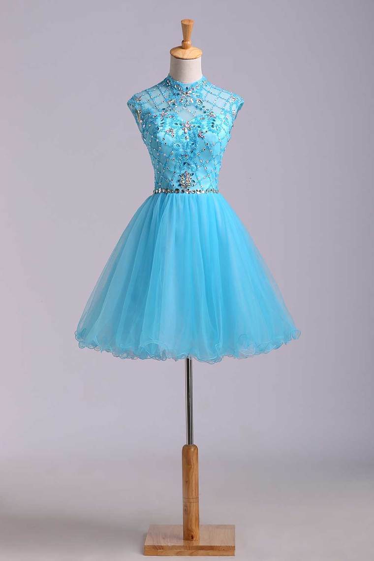 Homecoming Dresses Color Blue Size 0 2 4 6 Ship Today