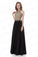 Classy Formal Lace Chiffon Black And Gold Long Prom Dresses Prom