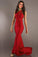 Elegant Prom Dresses 2024 Red Sheath/Column One Shoulder Chiffon Sweep/Brush