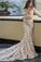Modest Long Mermaid V-Neck Lace Long Sleeves Wedding Dresses Bridal