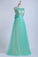 Prom Dresses Scoop Floor Length Tulle With Beadings