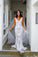 Simple A Line V Neck Sleeveless Lace Appliques V Back Hollow Beach Wedding Dresses