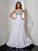 A-Line/Princess V-neck Rhinestone Sleeveless Long Chiffon Dresses TPP0002462
