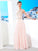 A-Line/Princess Scoop Sleeveless Chiffon Crystal Floor-length Dresses TPP0002536