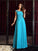 A-Line/Princess Scoop Applique Sleeveless Long Chiffon Dresses TPP0003177