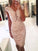 Sheath/Column Lace V-neck Sleeveless Knee-Length Homecoming Dress TPP0003044