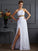 A-Line/Princess One-Shoulder Sleeveless Beading Long Chiffon Dresses TPP0003140