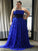A-Line/Princess Sleeveless Strapless Lace Applique Floor-Length Plus Size Dresses TPP0002986