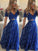 A-Line/Princess V-neck Short Sleeves Floor-Length Lace Two Piece Dresses TPP0002718