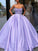 Ball Gown Satin Applique Spaghetti Straps Sleeveless Floor-Length Dresses TPP0001735