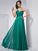 A-Line/Princess One-Shoulder Sleeveless Long Chiffon Dresses TPP0003411