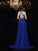 A-Line/Princess High Neck Beading Sleeveless Long Chiffon Dresses TPP0002609