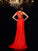 Sheath/Column V-neck Lace Sleeveless Long Satin Dresses TPP0003300