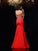 Sheath/Column Sweetheart Applique Sleeveless Long Satin Dresses TPP0003448