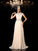 A-Line/Princess Sheer Neck Beading Sleeveless Long Chiffon Dresses TPP0002686