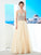 Ball Gown V-neck Sleeveless Beading Floor-length Tulle Dresses TPP0003263