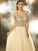 Ball Gown V-neck Sleeveless Beading Floor-length Tulle Dresses TPP0002487