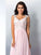 A-Line/Princess V-neck Applique Sleeveless Long Chiffon Dresses TPP0002658