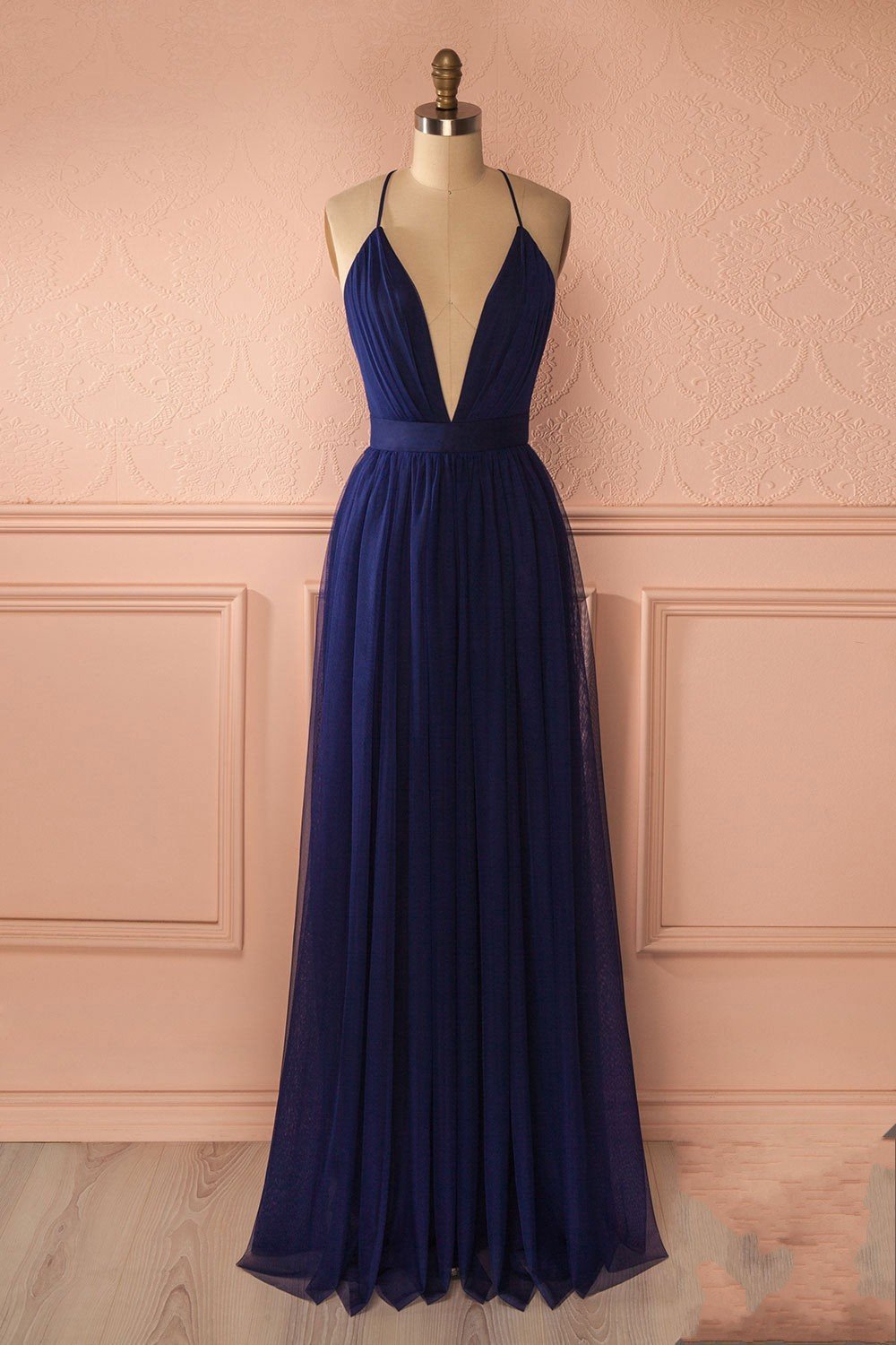 prom dresses 2024 prom dresses fashion navy blue tulle backless prom dress open backs evening