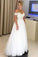 Chic Off the Shoulder Sweetheart Floor Length Tulle Wedding Dresses